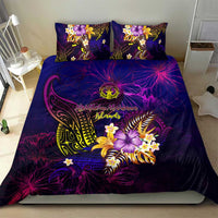 Northern Mariana Islands Bedding Set Whale Hibiscus Polynesian