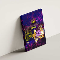 Northern Mariana Islands Canvas Wall Art Whale Hibiscus Polynesian