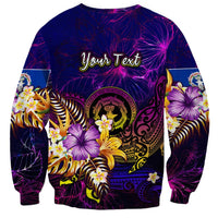 Northern Mariana Islands Sweatshirt Whale Hibiscus Polynesian