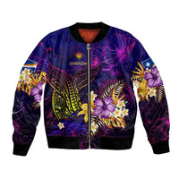 Marshall Islands Bomber Jacket Whale Hibiscus Polynesian