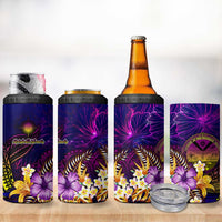 Marshall Islands 4 in 1 Can Cooler Tumbler Whale Hibiscus Polynesian