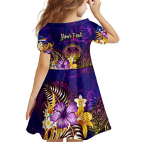 Marshall Islands Family Matching Off The Shoulder Long Sleeve Dress and Hawaiian Shirt Whale Hibiscus Polynesian
