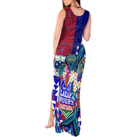 Manu Samoa Rugby 2023 Tank Maxi Dress Humpback Whale Hexagon Tribal Tropical Style DT02 - Polynesian Pride