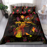 Wallis and Futuna Bedding Set Octopus Plumeria Polynesian Tattoo