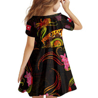 Wallis and Futuna Family Matching Long Sleeve Bodycon Dress and Hawaiian Shirt Octopus Plumeria Polynesian Tattoo