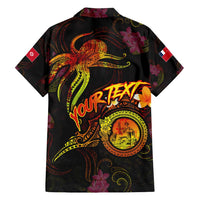 Wallis and Futuna Family Matching Short Sleeve Bodycon Dress and Hawaiian Shirt Octopus Plumeria Polynesian Tattoo