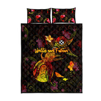 Wallis and Futuna Quilt Bed Set Octopus Plumeria Polynesian Tattoo