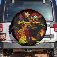 Wallis and Futuna Spare Tire Cover Octopus Plumeria Polynesian Tattoo