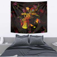 Wallis and Futuna Tapestry Octopus Plumeria Polynesian Tattoo