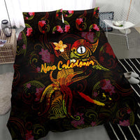 New Caledonia Bedding Set Octopus Plumeria Polynesian Tattoo