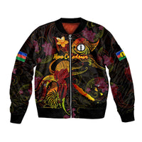 New Caledonia Bomber Jacket Octopus Plumeria Polynesian Tattoo