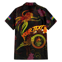 New Caledonia Family Matching Off The Shoulder Long Sleeve Dress and Hawaiian Shirt Octopus Plumeria Polynesian Tattoo