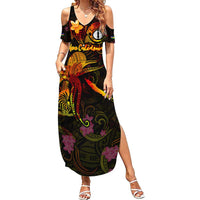 New Caledonia Family Matching Summer Maxi Dress and Hawaiian Shirt Octopus Plumeria Polynesian Tattoo