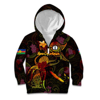 New Caledonia Kid Hoodie Octopus Plumeria Polynesian Tattoo