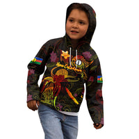New Caledonia Kid Hoodie Octopus Plumeria Polynesian Tattoo