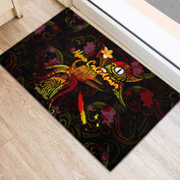 New Caledonia Rubber Doormat Octopus Plumeria Polynesian Tattoo