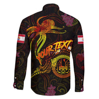 Tahiti French Polynesia Family Matching Off Shoulder Short Dress and Hawaiian Shirt Octopus Plumeria Polynesian Tattoo