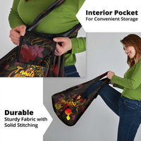 Tahiti French Polynesia Grocery Bag Octopus Plumeria Polynesian Tattoo