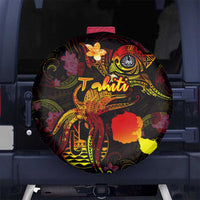 Tahiti French Polynesia Spare Tire Cover Octopus Plumeria Polynesian Tattoo