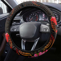 Tahiti French Polynesia Steering Wheel Cover Octopus Plumeria Polynesian Tattoo