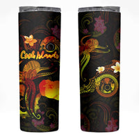 Cook Islands Skinny Tumbler Octopus Plumeria Polynesian Tattoo