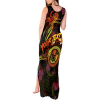 Cook Islands Tank Maxi Dress Octopus Plumeria Polynesian Tattoo DT02 - Polynesian Pride