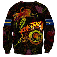 Nauru Sweatshirt Octopus Plumeria Polynesian Tattoo