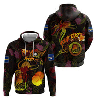 Nauru Zip Hoodie Octopus Plumeria Polynesian Tattoo
