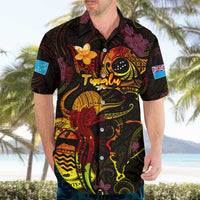 Tuvalu Hawaiian Shirt Octopus Plumeria Polynesian Tattoo