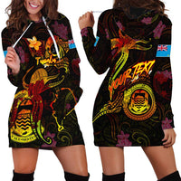 Tuvalu Hoodie Dress Octopus Plumeria Polynesian Tattoo
