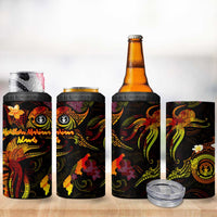 Northern Mariana Islands 4 in 1 Can Cooler Tumbler Octopus Plumeria Polynesian Tattoo DT02 - Polynesian Pride
