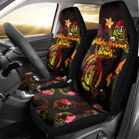Northern Mariana Islands Car Seat Cover Octopus Plumeria Polynesian Tattoo