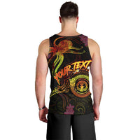Northern Mariana Islands Men Tank Top Octopus Plumeria Polynesian Tattoo