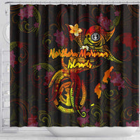 Northern Mariana Islands Shower Curtain Octopus Plumeria Polynesian Tattoo