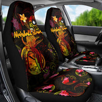 Marshall Islands Car Seat Cover Octopus Plumeria Polynesian Tattoo