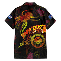 Marshall Islands Family Matching Short Sleeve Bodycon Dress and Hawaiian Shirt Octopus Plumeria Polynesian Tattoo