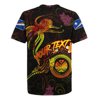 Marshall Islands Rugby Jersey Octopus Plumeria Polynesian Tattoo