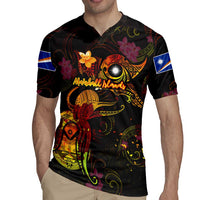 Marshall Islands Rugby Jersey Octopus Plumeria Polynesian Tattoo