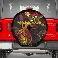 Marshall Islands Spare Tire Cover Octopus Plumeria Polynesian Tattoo
