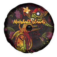 Marshall Islands Spare Tire Cover Octopus Plumeria Polynesian Tattoo