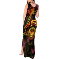 Marshall Islands Tank Maxi Dress Octopus Plumeria Polynesian Tattoo
