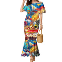 Custom The Philippines 126th Independence Anniversary Mermaid Dress Art Style DT02 Women Art - Polynesian Pride