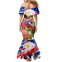 Personalized Philippines Independence Day Mermaid Dress Polynesia Filipinas Eagle Hibiscus