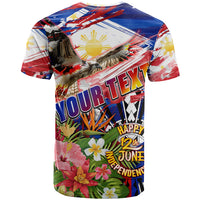 Personalized Philippines Independence Day T Shirt Polynesia Filipinas Eagle Hibiscus DT02 - Polynesian Pride