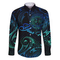 Sea Animal Polynesia Family Matching Off Shoulder Maxi Dress and Hawaiian Shirt Polynesian Pattern