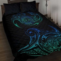 Sea Animal Polynesia Quilt Bed Set Polynesian Pattern DT02 Black - Polynesian Pride