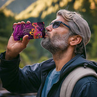 Happy Mardi Gras 4 in 1 Can Cooler Tumbler Mask Feather Colorfull