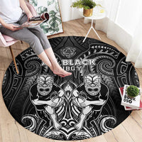 All Black Round Carpet New Zealand Rugby Mascot Maori