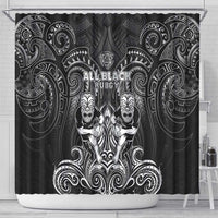 All Black Shower Curtain New Zealand Rugby Mascot Maori
