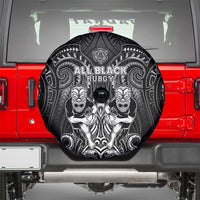 All Black Spare Tire Cover New Zealand Rugby Mascot Maori